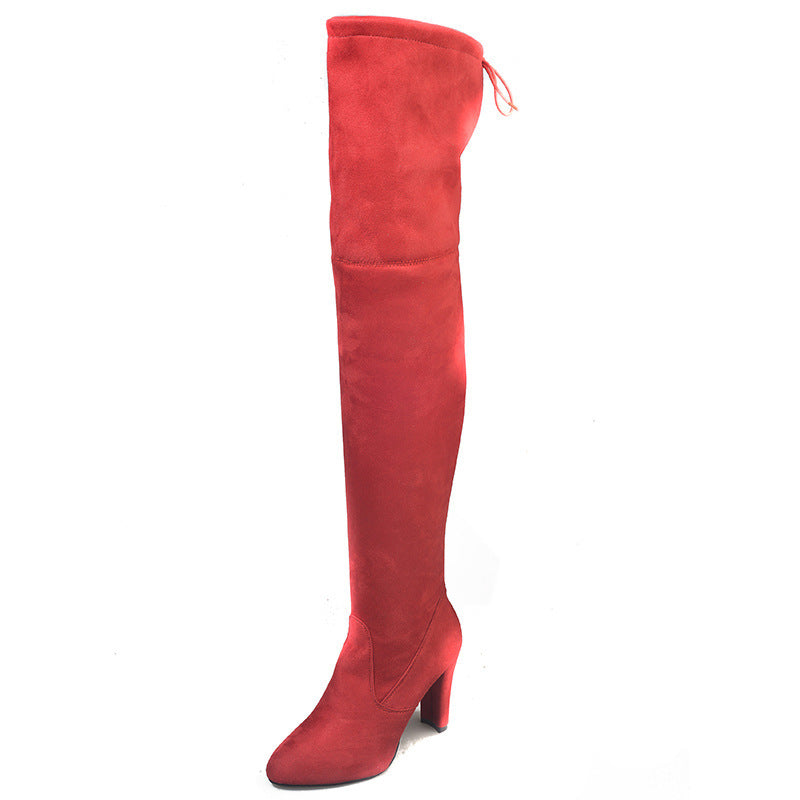 Elegante Overknee-Stretchstiefel mit Blockabsatz – Stil trifft Komfort
